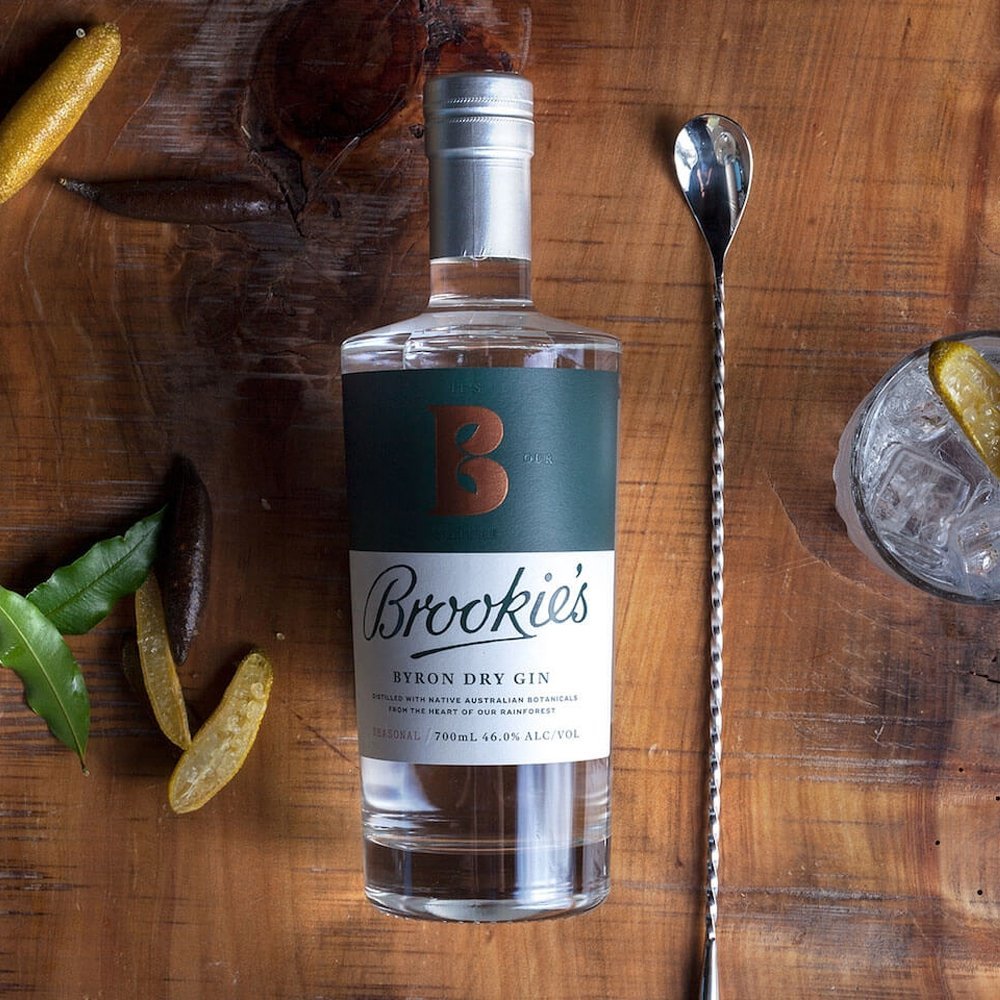 Brookie’s Byron Dry Gin (700mL) - drinkswithdave