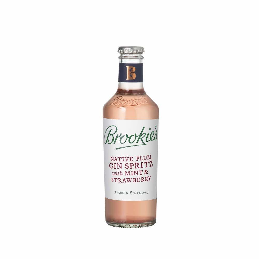 Brookie’s Native Plum Gin Spritz with Mint & Strawberry (275mL x 4) - drinkswithdave