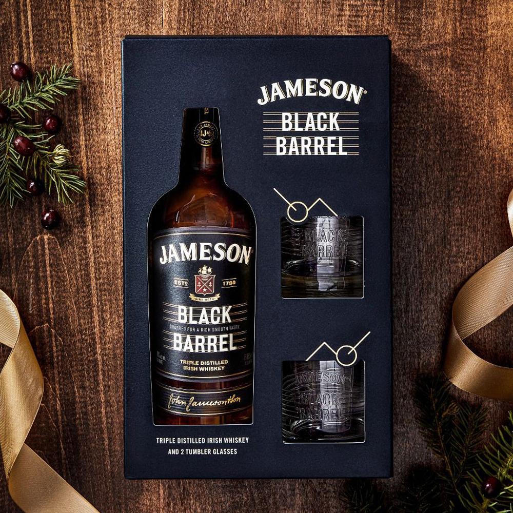Jameson Black Barrel Glasses Gift Pack (700mL) - drinkswithdave