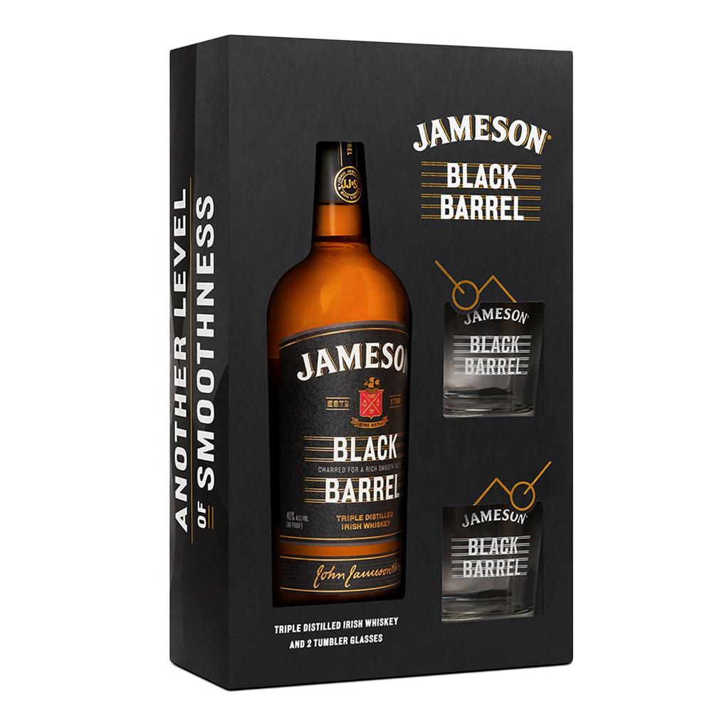 Jameson Black Barrel Glasses Gift Pack (700mL) - drinkswithdave