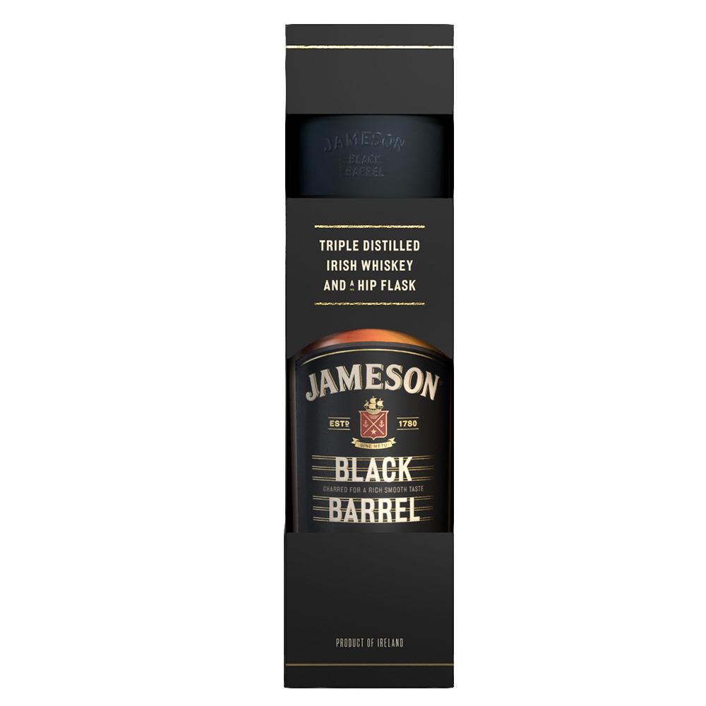 Jameson Black Barrel Limited Edition Pack with Hip Flask (700mL) - drinkswithdave