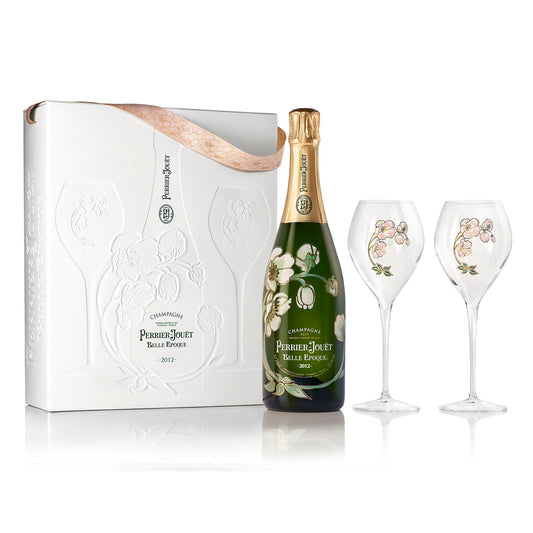 Perrier-Jouët Belle Époque 2014 Champagne Gift Pack with 2 Glasses (750mL) - drinkswithdave