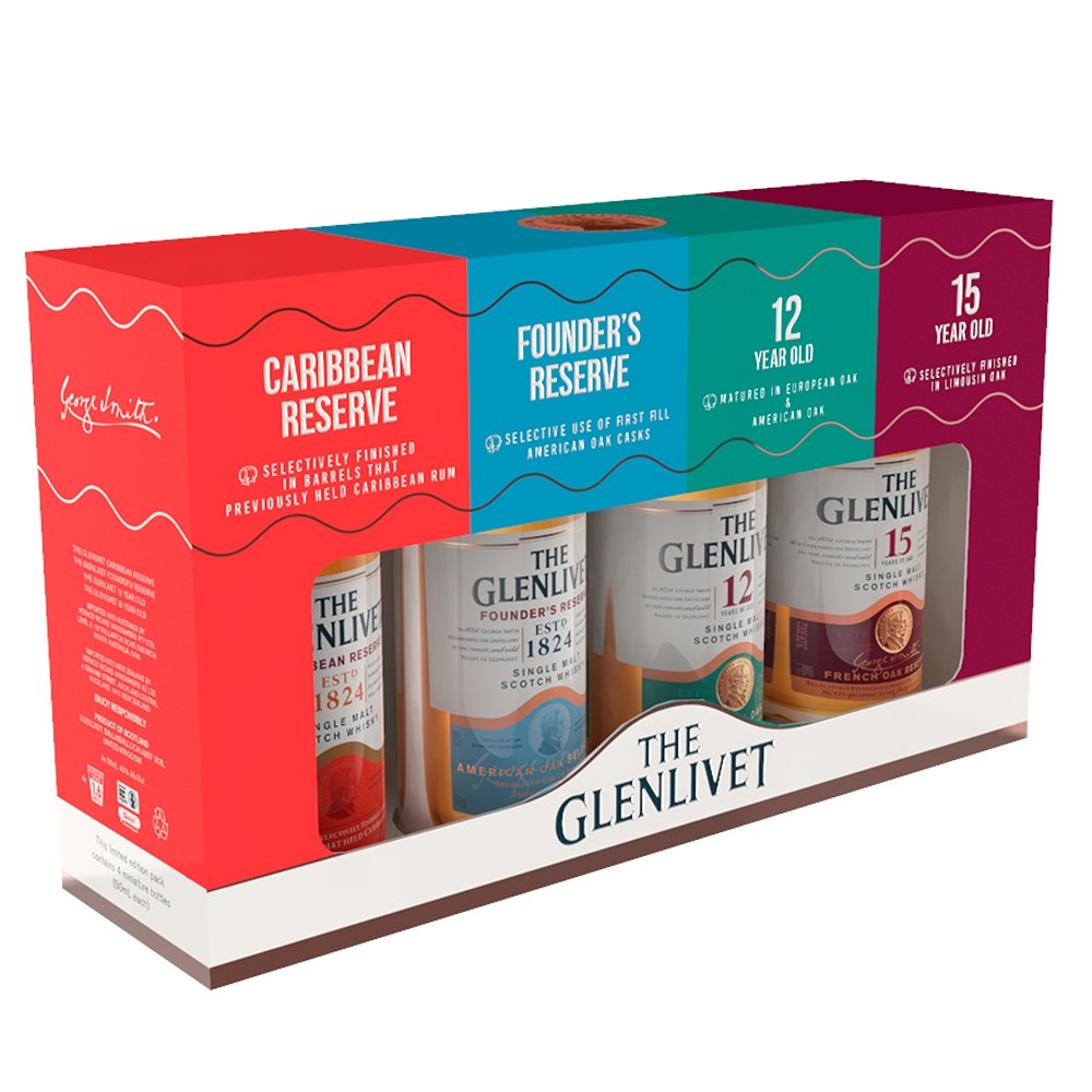The Glenlivet Scotch Whisky Miniature Gift Pack - drinkswithdave